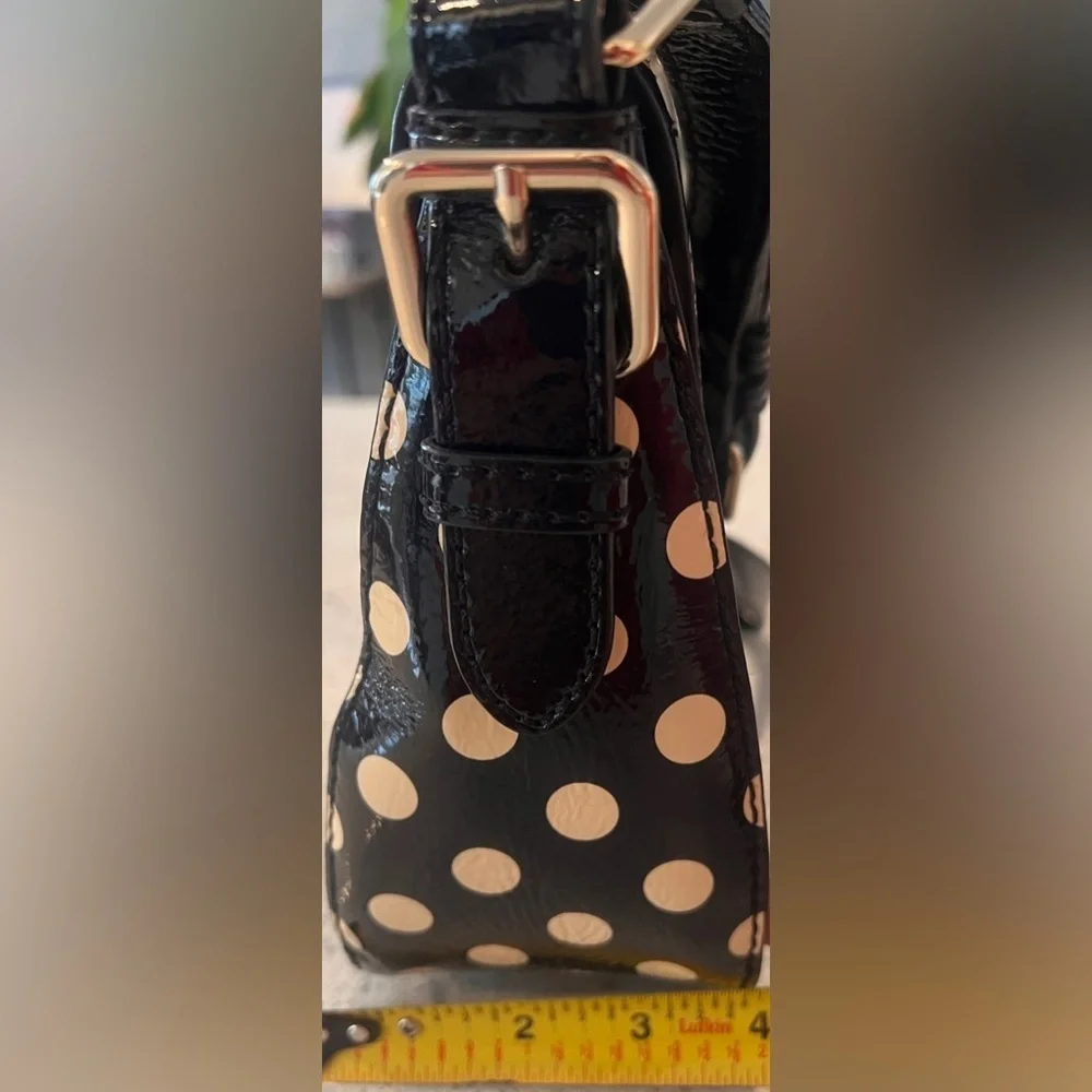 Kate Spade Black and Cream Polka Dot Shoulder Bag